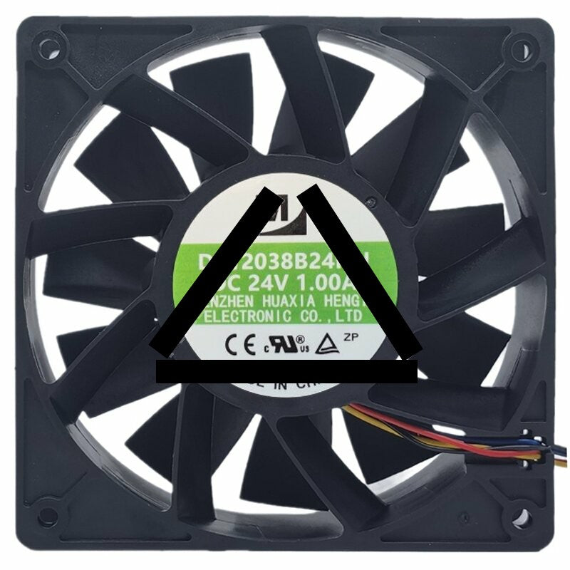 YM DZ12038B24HH DC 24V 1.00A 2 Wires / 3 Wires Axial Cooling Fan