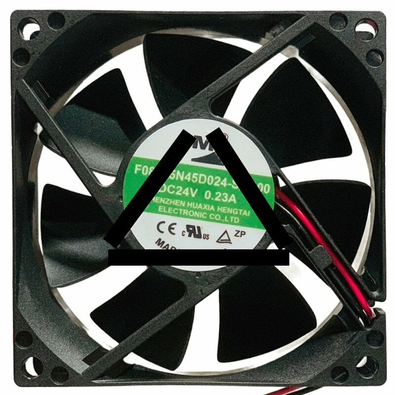 YM F08025N45D024-SM100 DC 24V 0.23A 2 Wires Axial Cooling Fan