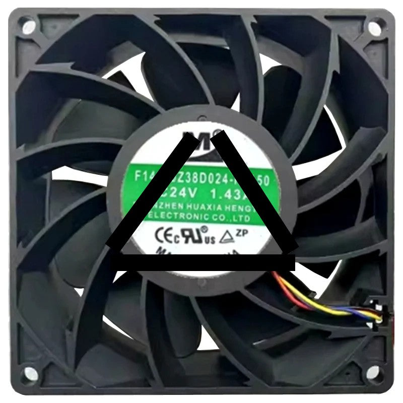 YM F14050Z38D024-FL150 DC 24V 1.43A 4 Wires Axial Cooling Fan