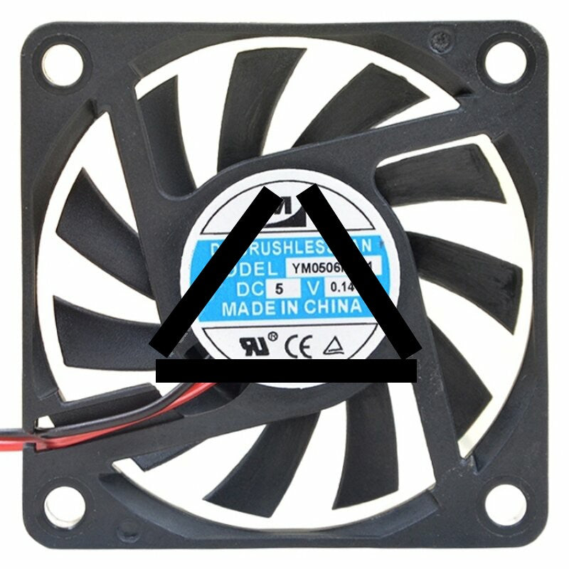 YM YM0506PFB1 5V 0.14A 2 Wires DC Brushless Axial Cooling Fan