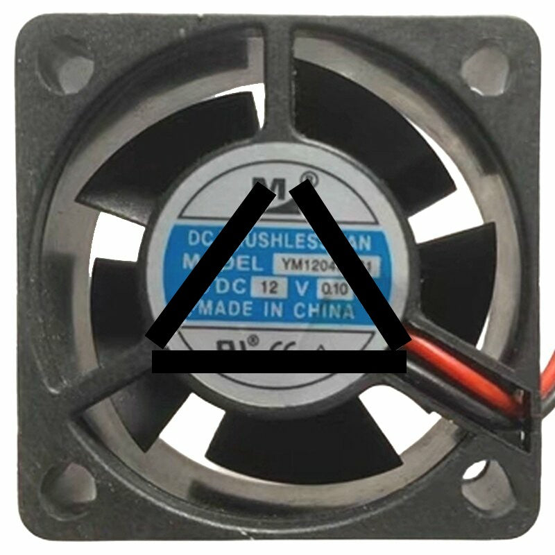 YM YM1204PKS1 12V 0.10A 2 Wires DC Brushless Axial Cooling Fan