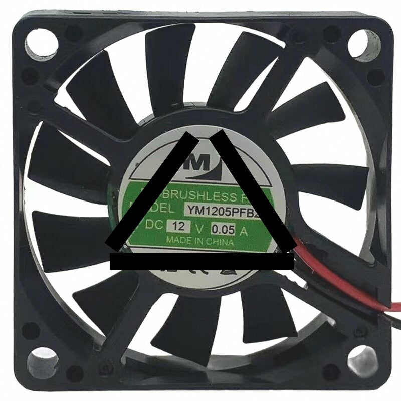 YM YM1205PFB2 DC 12V 0.05A 2 Wires Brushless Axial Cooling Fan