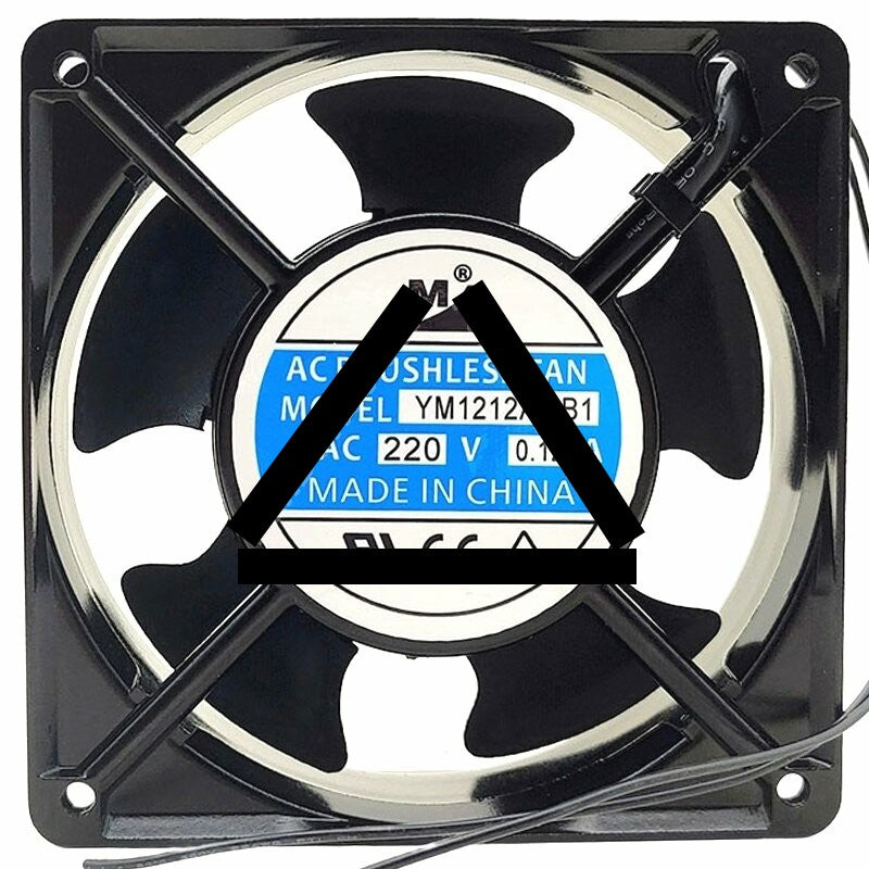 YM YM1212AMB1 AC 220V 0.12A 2 Wires Brushless Axial Cooling Fan