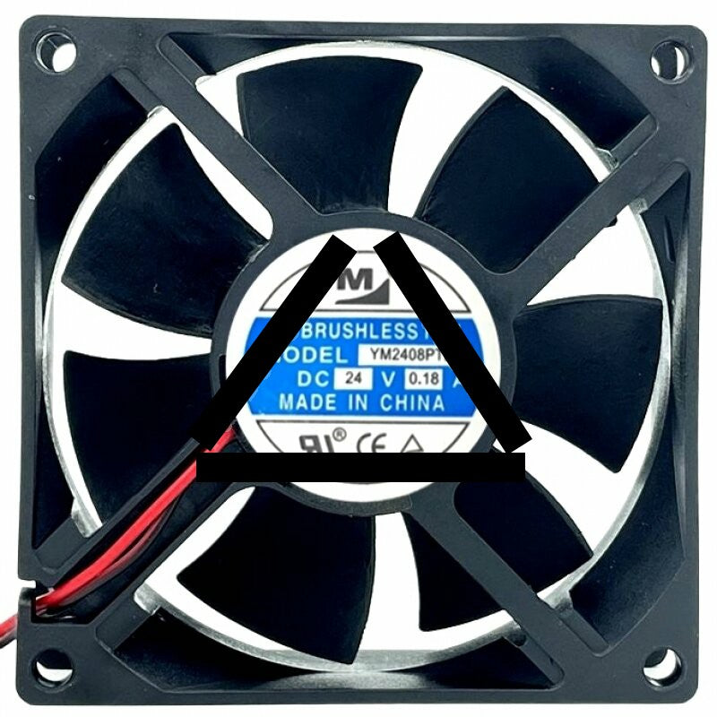 YM YM2408PTB1 24V 0.18A 2 Wires DC Brushless Axial Cooling Fan