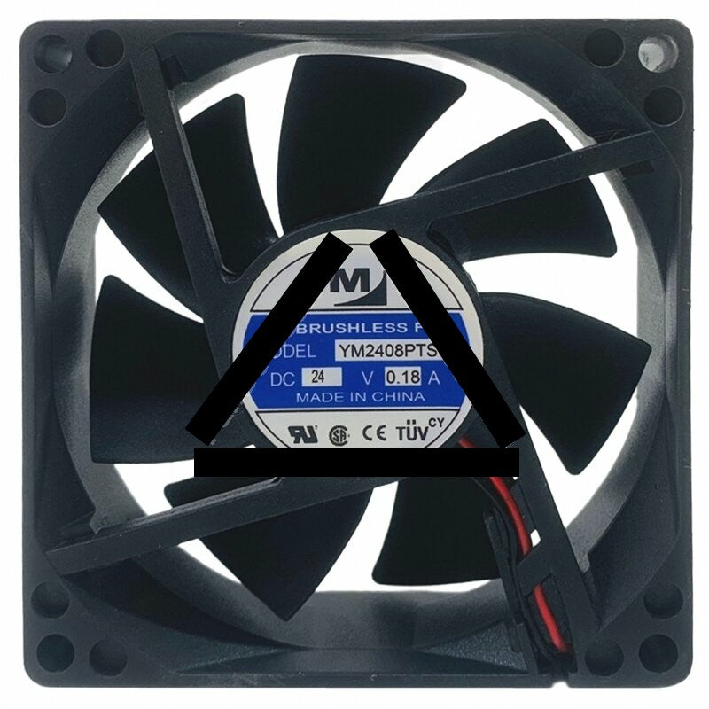 YM YM2408PTS1 24V 0.18A 2 Wires DC Brushless Axial Cooling Fan