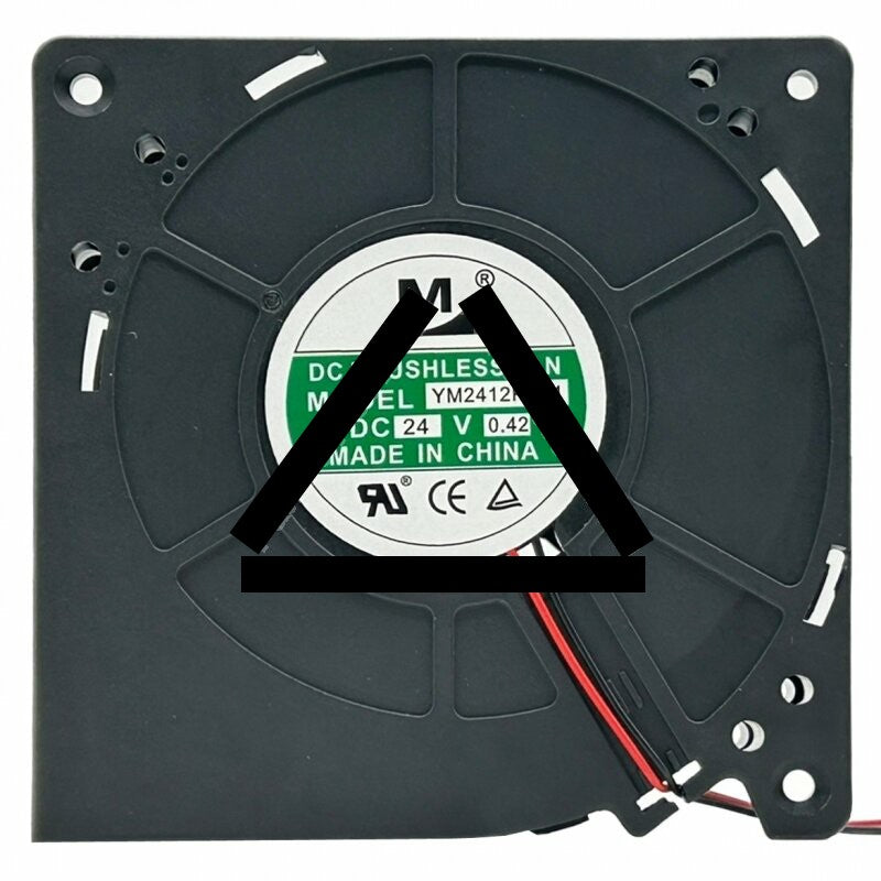 YM YM2412PLB1 DC 24V 0.42A 2 Wires 12032 Brushless Blower Cooling Fan