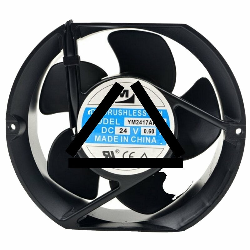YM YM2417ANB1 24V 0.60A 2 Wires DC Brushless Axial Cooling Fan