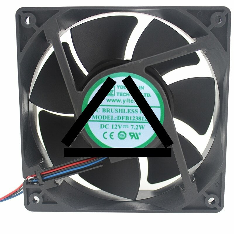 Young Lin DFB123812H DC 12V 7.2W 12038 Axial Brushless Cooling Fan