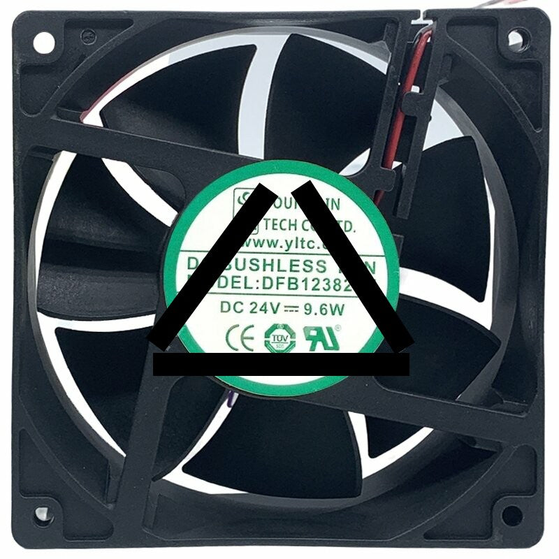 YOUNG LIN DFB123824H 24V 9.6W 2 Wires Axial Cooling Fan