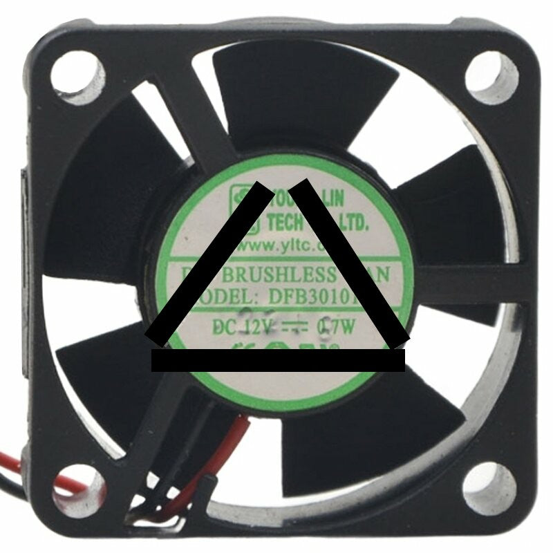 YOUNG LIN DFB301012L DC 12V 0.7W 2 Wires Brushless Axial Cooling Fan