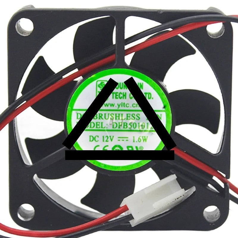YOUNG LIN DFB501012H 12V 1.6W 2 / 3 Wires Cooling Fan
