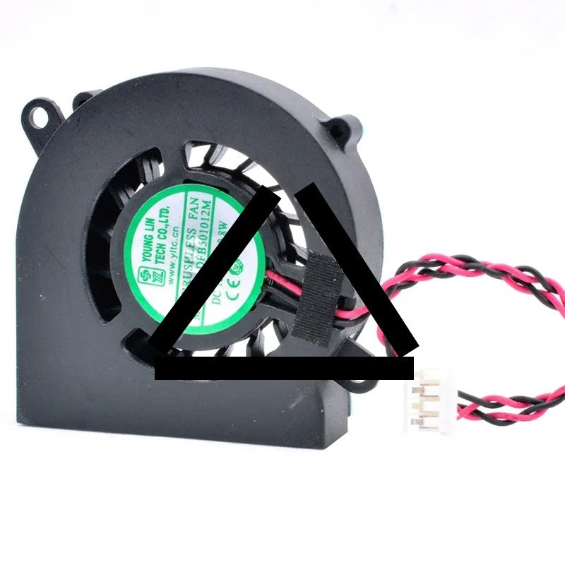 YOUNG LIN DFB501012M 12V 0.8W 2 Wires Blower Cooling Fan