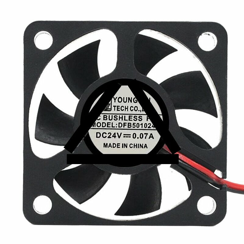 Young Lin DFB501024H DC 24V 0.07A 5010 Axial Brushless Cooling Fan