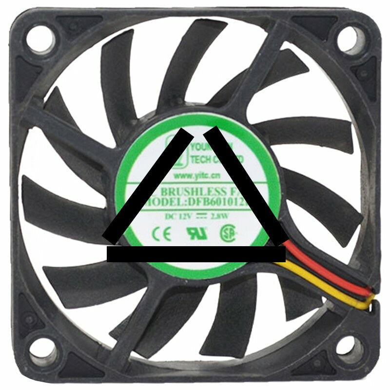 YOUNG LIN DFB601012H 12V 2.5W 2 / 3 Wires Axial Fan