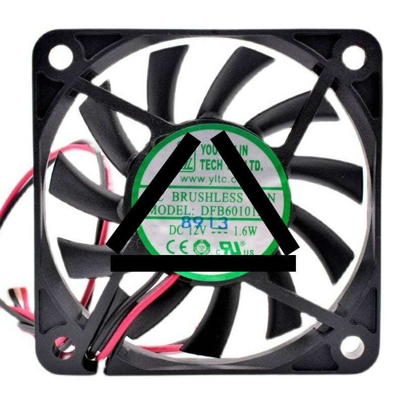YOUNG LIN DFB601012L DC 12V 1.6W 2 Wires / 3 Wires / 4 Wires Axial Cooling Fan