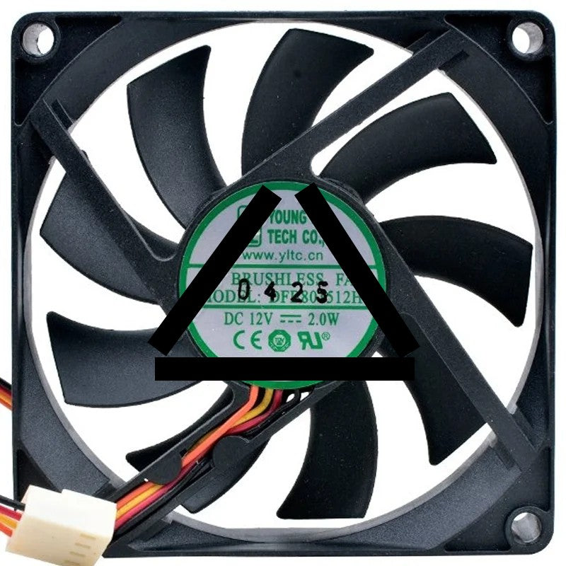 YOUNG LIN DFB801512H 12V 2.0W DC Brushless 4 Wires Axial Cooling Fan