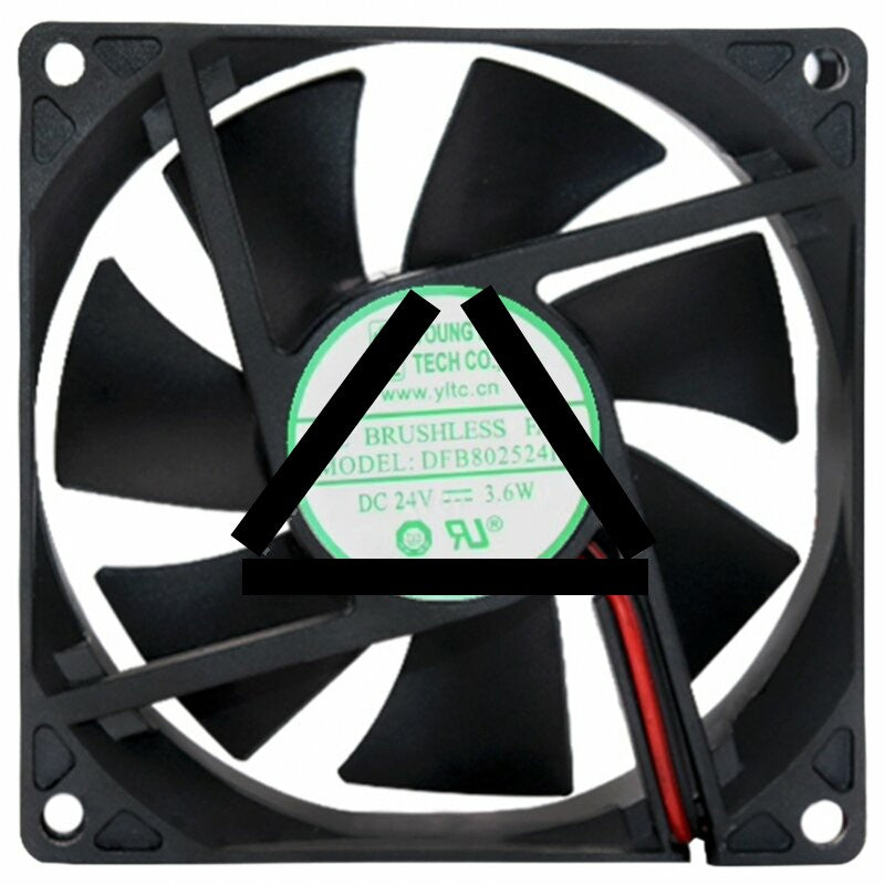 Young Lin DFB802524H DC 24V 3.6W 8025 Axial Brushless Cooling Fan