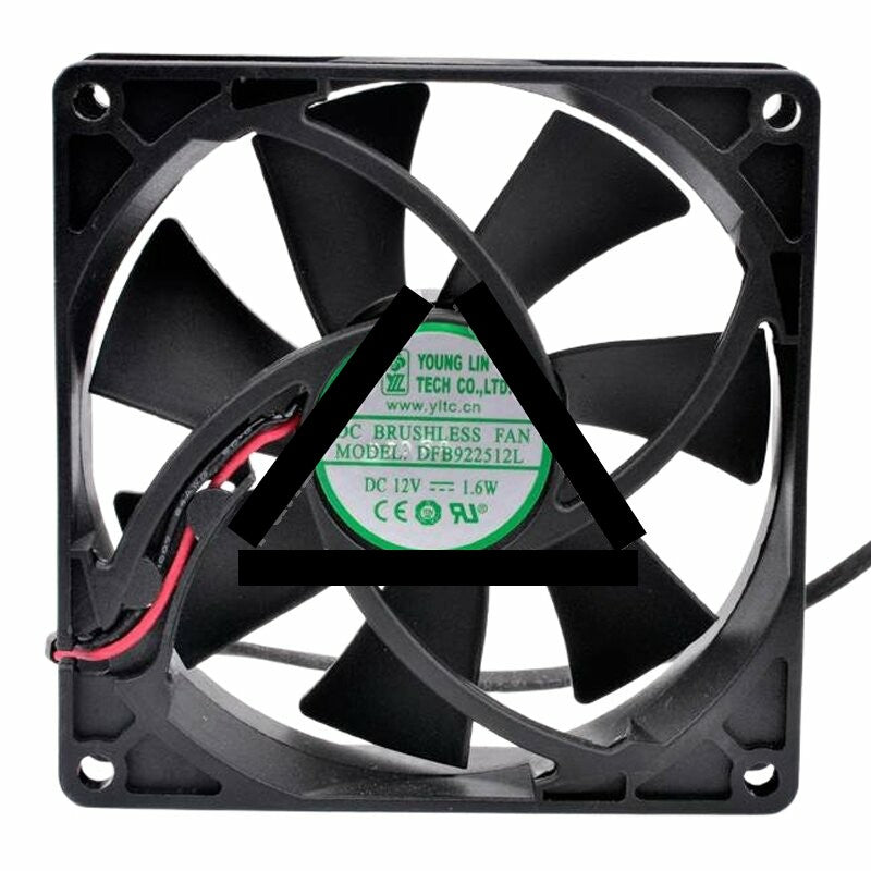Young Lin DFB922512L DC 12V 1.6W 9025 Axial Brushless Cooling Fan