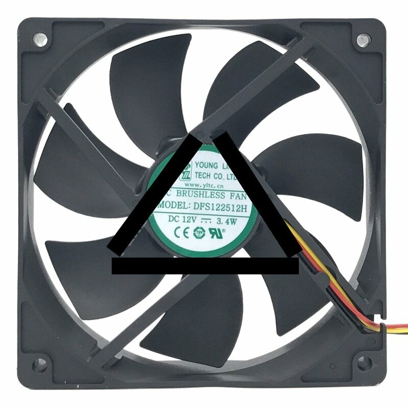 YOUNG LIN DFS122512H DC 12V 3.4W 2 Wires / 3 Wires Brushless Axial Cooling Fan