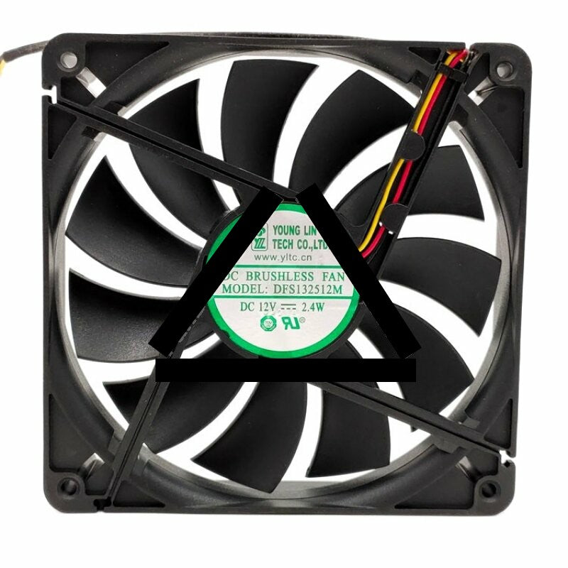 Young Lin DFS132512M DC 12V 2.4W 13025 Axial Brushless Cooling Fan