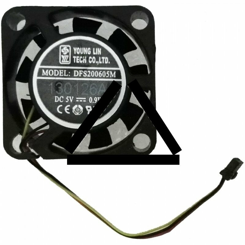 YOUNG LIN DFS200605M DC 5V 0.9W 3 Wires Axial Cooling Fan