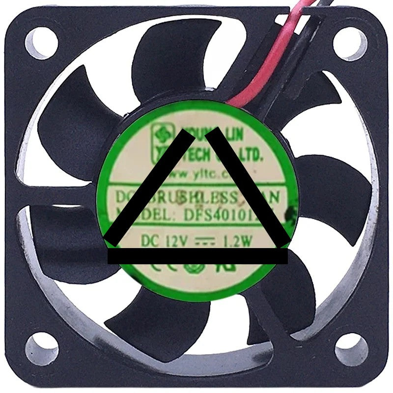 YOUNG LIN DFS401012H 12V 1.2W DC Brushless 2 Wires Axial Cooling Fan