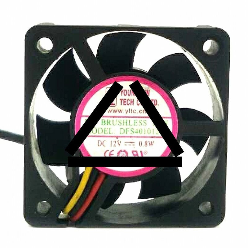 YOUNG LIN DFS401012M DC 12V 0.8W 2 Wires / 3 Wires Axial Cooling Fan