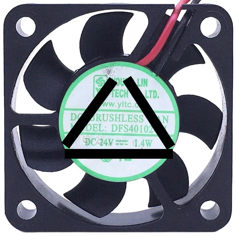 YOUNG LIN DFS401024M 24V 1.4W DC Brushless 2 Wires Axial Cooling Fan