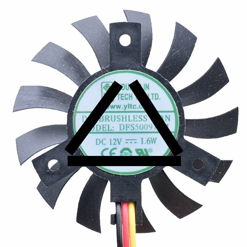YOUNG LIN DFS500912M DC 12V 1.6W 3 Wires Brushless Axial Cooling Fan