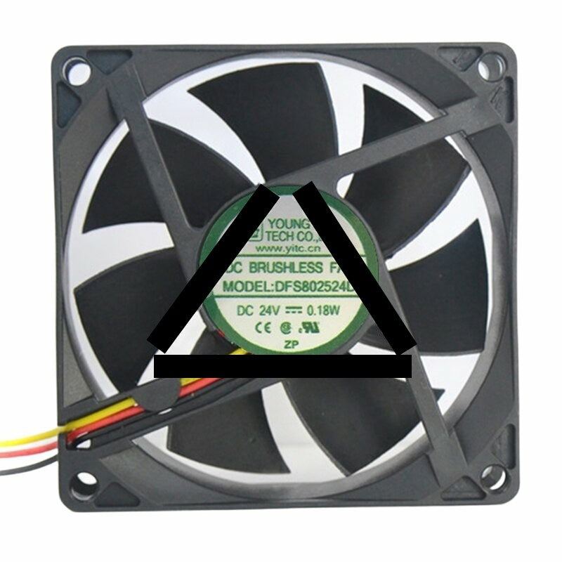 Young Lin DFS802524D DC 24V 0.18W 8025 Axial Brushless Cooling Fan