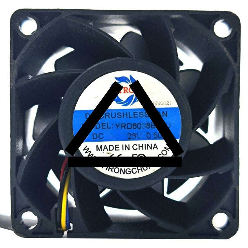YRC YRD6038B23U 23V 0.50A 2 Wires / 4 Wires DC Brushless Axial Cooling Fan