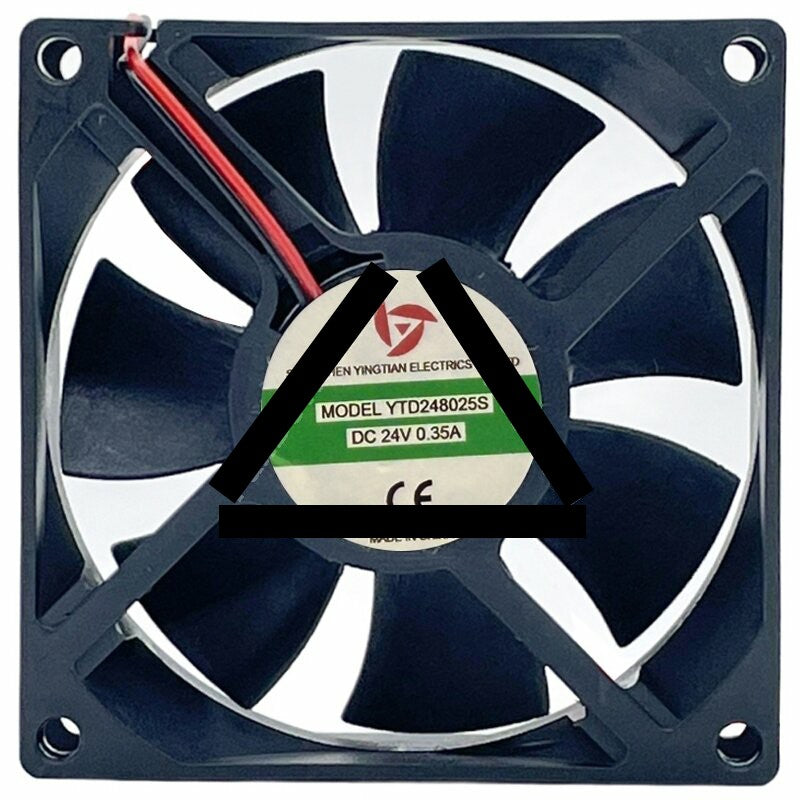 YTD YTD248025S 24V 0.35A 2 Wires Axial Cooling Fan