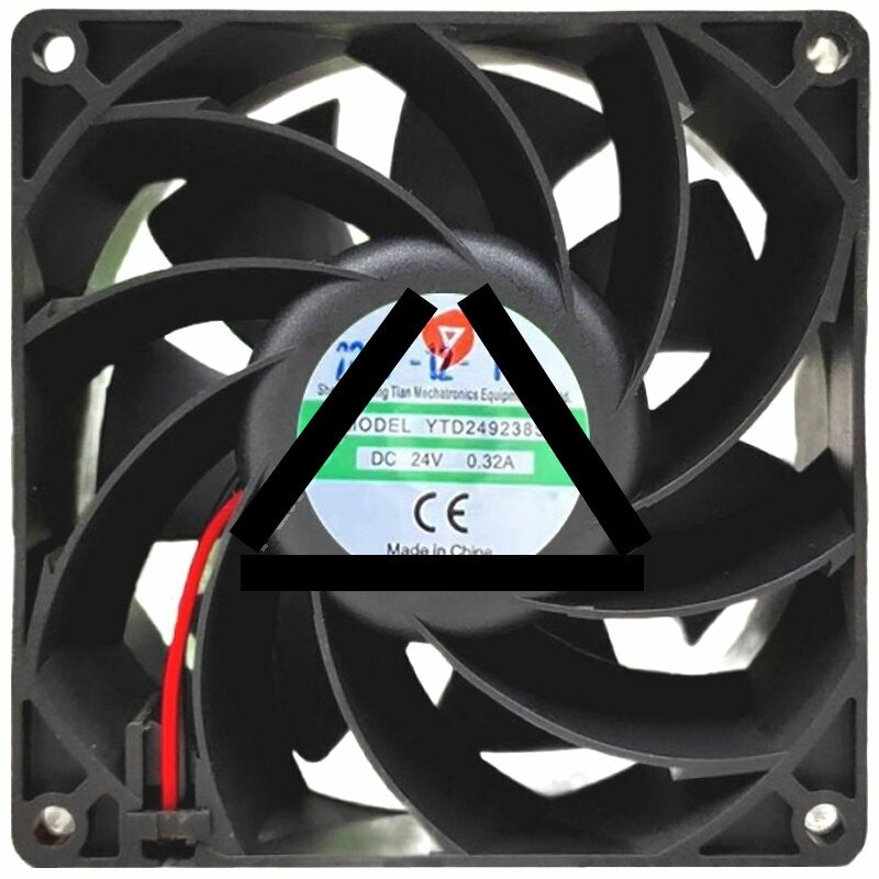 YTD YTD249238S 24V 0.32A 2 Wires Axial Cooling Fan