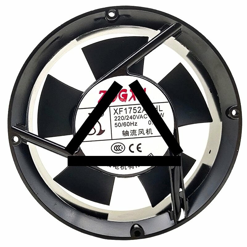 ZOGXN XF1752ABHL AC 220/240V 0.18A 28W 2 Wires Axial Cooling Fan