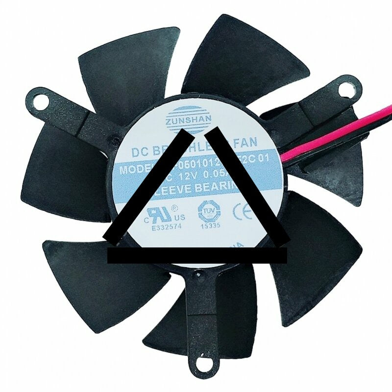 ZUNSHAN DF0501012SEE2C 01 DC 12V 0.05A Sleeve Bearing Axial Cooling Fan
