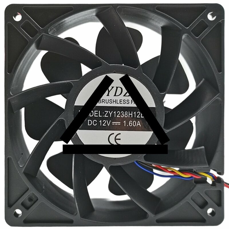 ZYDZ ZY1238H12B-6 12V 1.60A 4 Wires DC Brushless Axial Cooling Fan